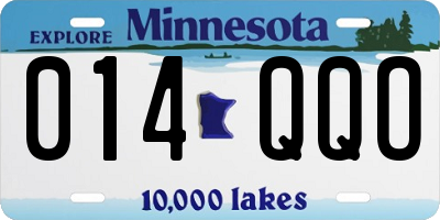 MN license plate 014QQO