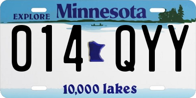 MN license plate 014QYY