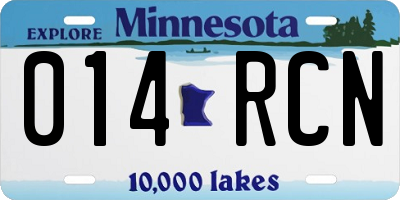 MN license plate 014RCN