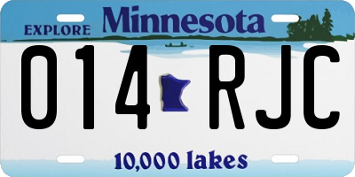 MN license plate 014RJC