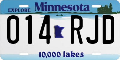 MN license plate 014RJD