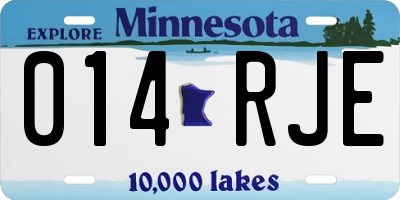 MN license plate 014RJE