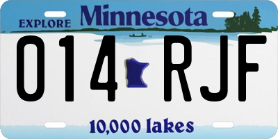 MN license plate 014RJF