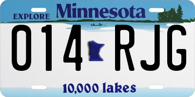 MN license plate 014RJG
