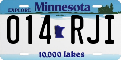 MN license plate 014RJI