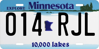 MN license plate 014RJL