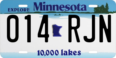 MN license plate 014RJN