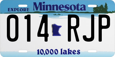 MN license plate 014RJP