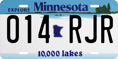 MN license plate 014RJR