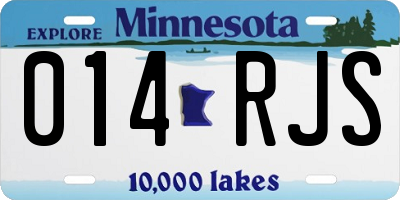 MN license plate 014RJS