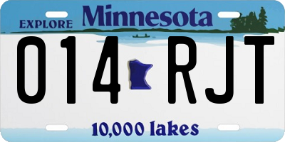 MN license plate 014RJT