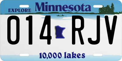 MN license plate 014RJV