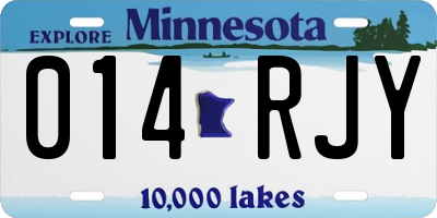 MN license plate 014RJY