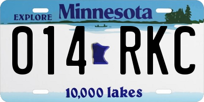 MN license plate 014RKC