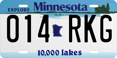 MN license plate 014RKG
