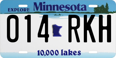 MN license plate 014RKH