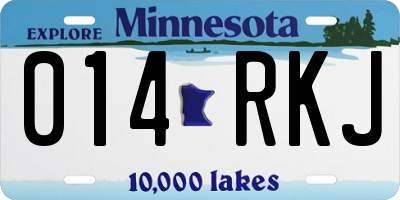 MN license plate 014RKJ