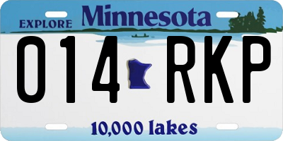 MN license plate 014RKP