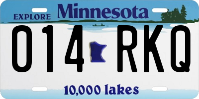 MN license plate 014RKQ