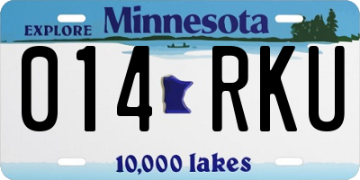 MN license plate 014RKU