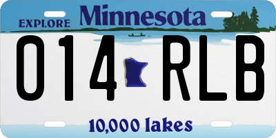 MN license plate 014RLB