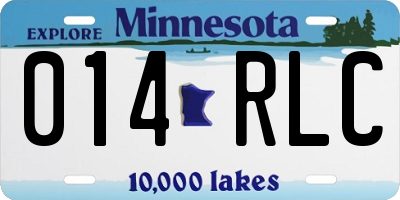 MN license plate 014RLC