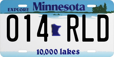 MN license plate 014RLD