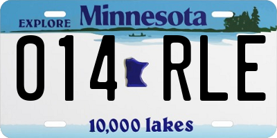 MN license plate 014RLE