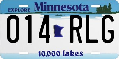 MN license plate 014RLG