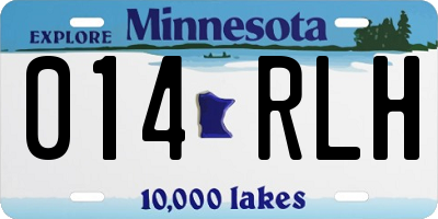 MN license plate 014RLH