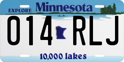 MN license plate 014RLJ