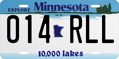 MN license plate 014RLL