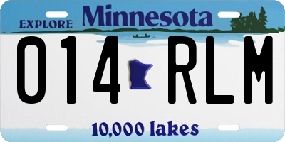 MN license plate 014RLM