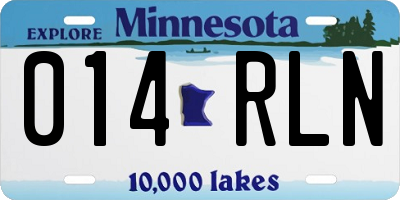 MN license plate 014RLN