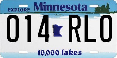 MN license plate 014RLO
