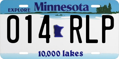 MN license plate 014RLP