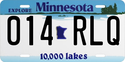 MN license plate 014RLQ