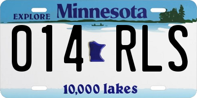 MN license plate 014RLS