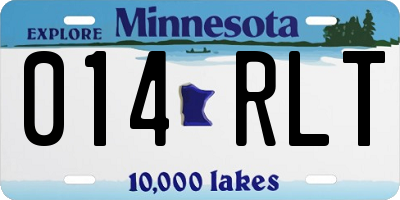 MN license plate 014RLT