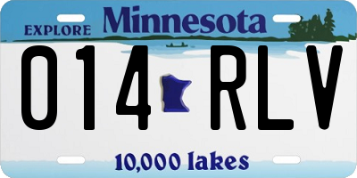 MN license plate 014RLV