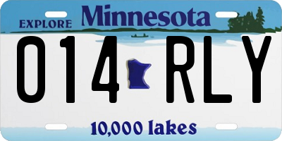 MN license plate 014RLY