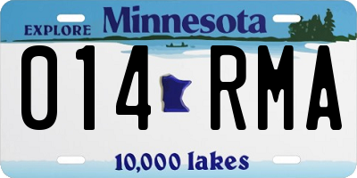MN license plate 014RMA