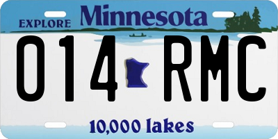 MN license plate 014RMC