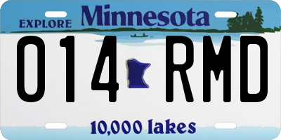 MN license plate 014RMD