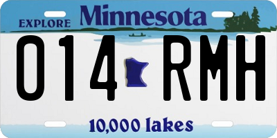 MN license plate 014RMH