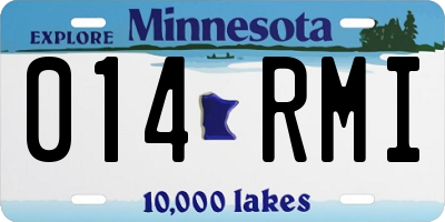 MN license plate 014RMI