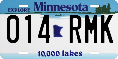MN license plate 014RMK