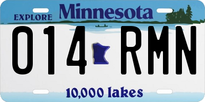 MN license plate 014RMN
