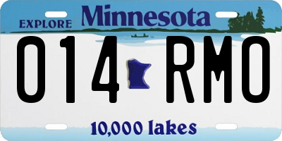 MN license plate 014RMO
