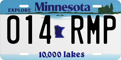 MN license plate 014RMP
